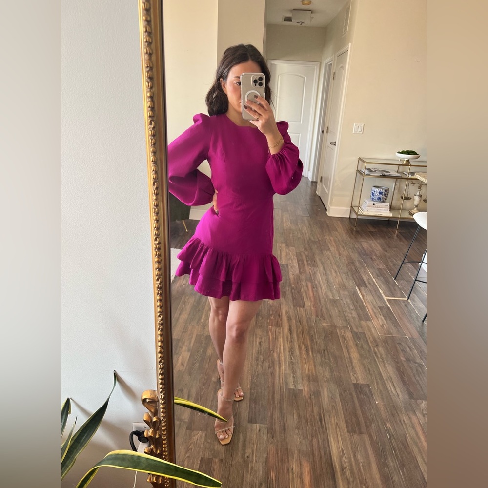 Forema Long Sleeve Pink Dress